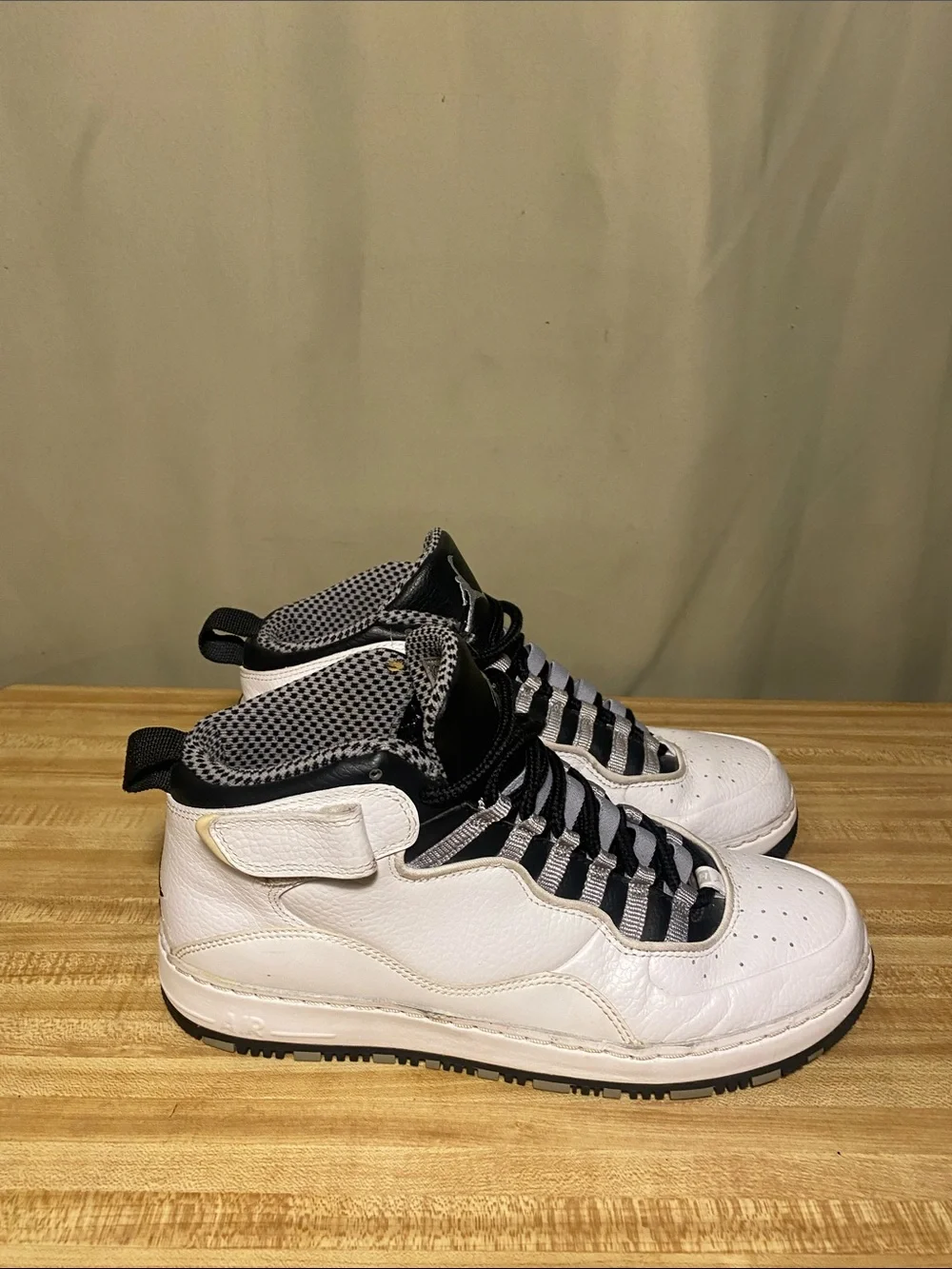 Nike Air Jordan Fusion 10 White/Black/Lt Steel Grey AJF10 414588-101 Mens 10